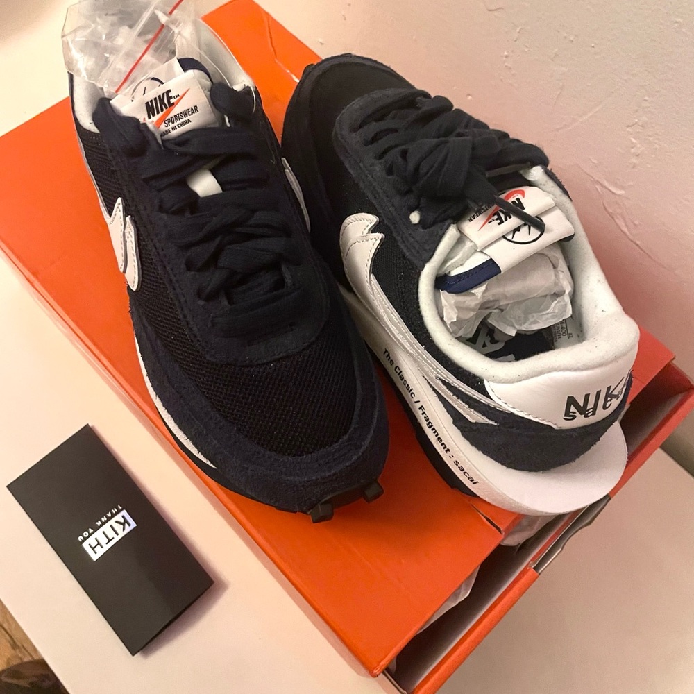 Nike LD Waffle SF Sacai Fragment Blue Void - Picture 6 of 9